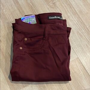Tinseltown Deep Red Skinny Jeans